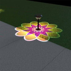 Lampe solaire LED Mandala décorative 2-en-1