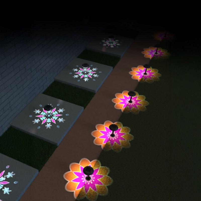 Lampe solaire LED Mandala décorative 2-en-1