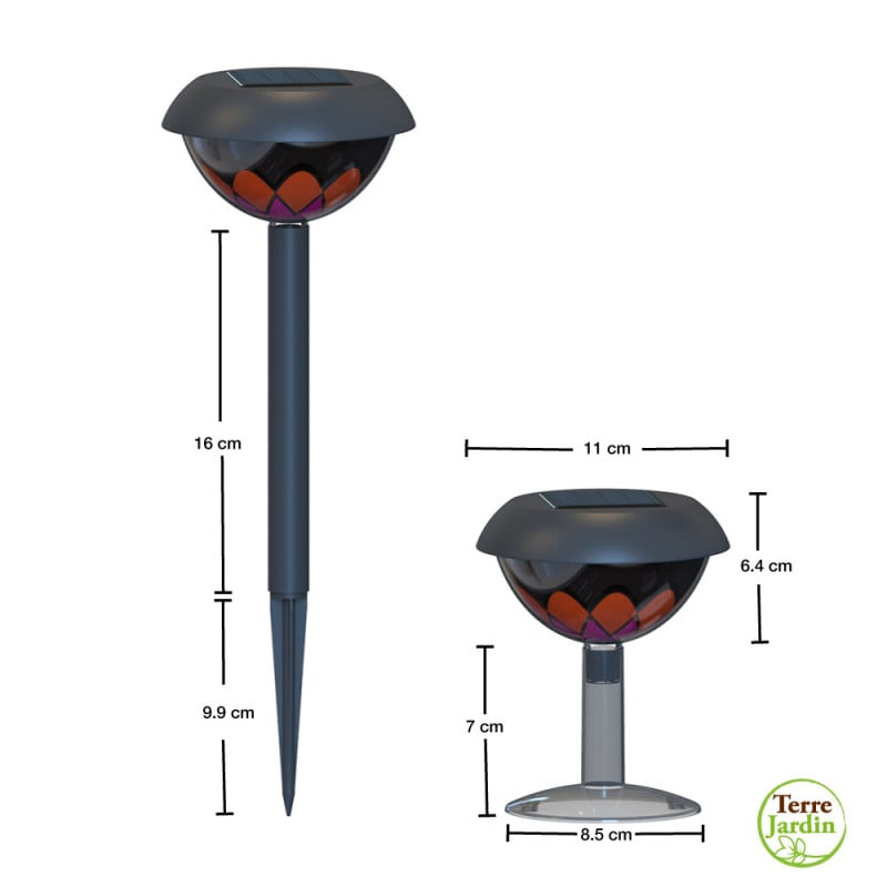 Lampe solaire LED Mandala décorative 2-en-1