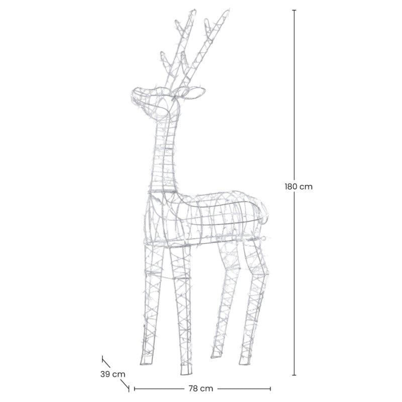 Renne lumineux solaire 180 cm - IP44 Renne lumineux solaire 180 cm - IP44