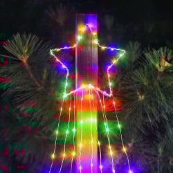 Étoile filante électrique cascade 3 m - multicolore - IP44