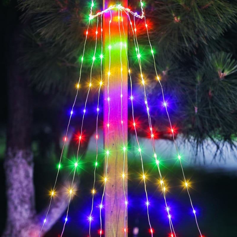 Étoile filante électrique cascade 3 m - multicolore - IP44
