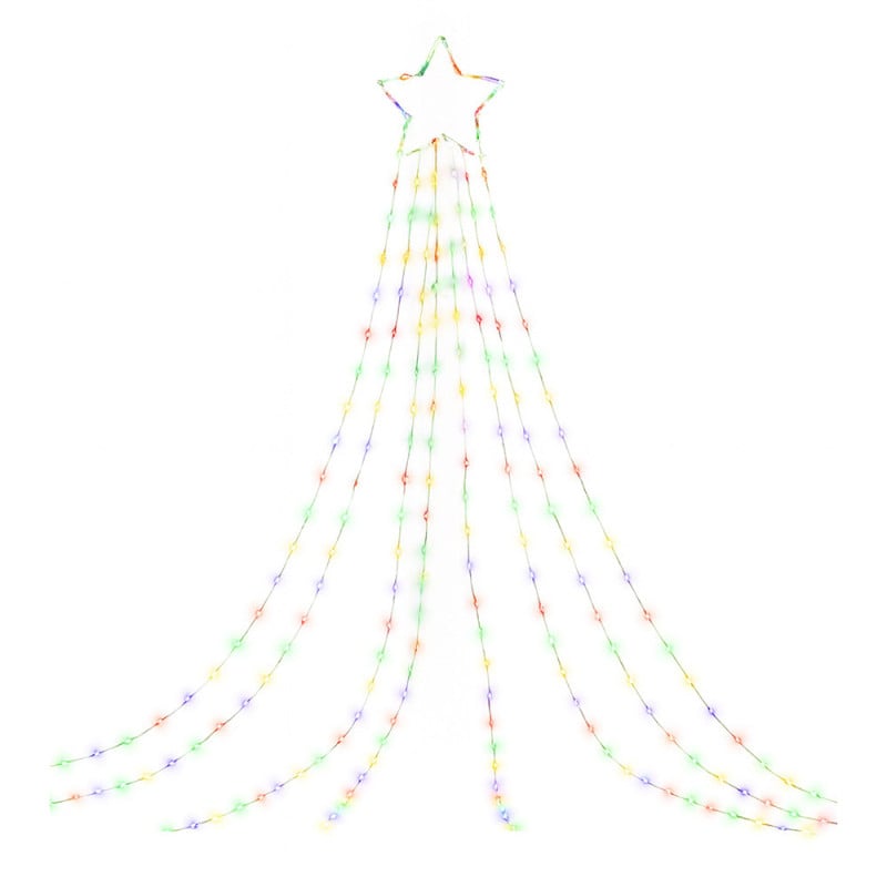 Étoile filante électrique cascade 3 m - multicolore - IP44