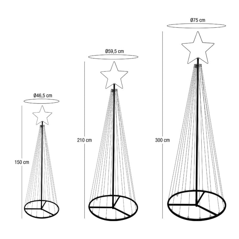 Sapin lumineux LED multicolore avec télécommande