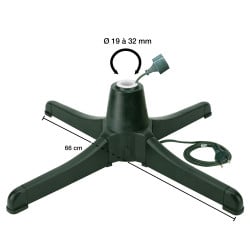 Pied rotatif vert pour sapin de Noël jusqu'à 240 cm