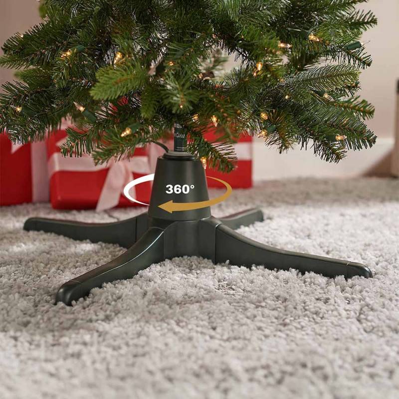 Pied rotatif vert pour sapin de Noël jusqu'à 240 cm