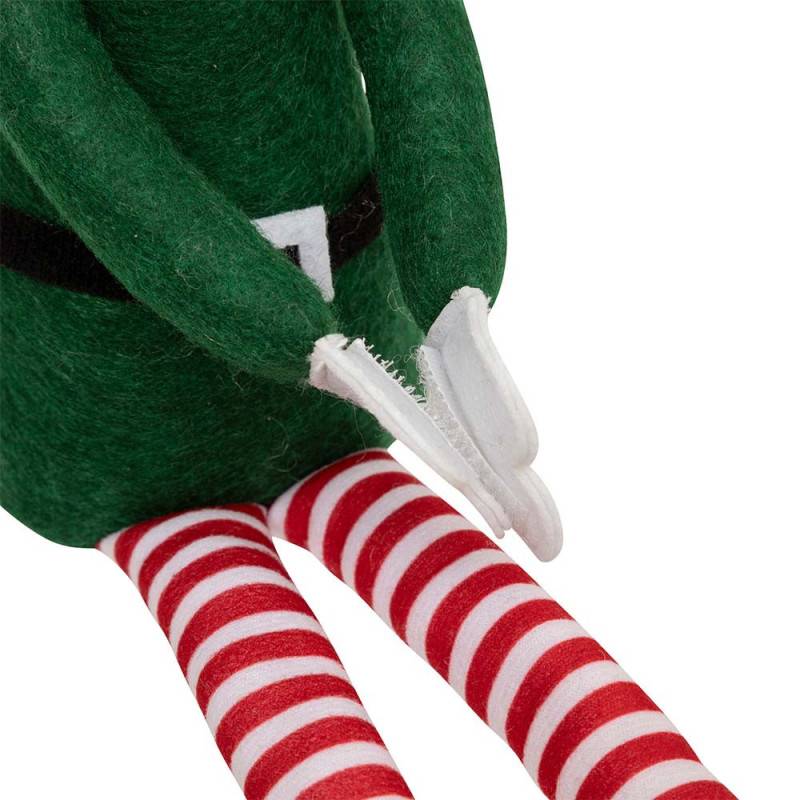 Lutins farceurs fille et garçon - Décoration ludique de Noël 40 cm