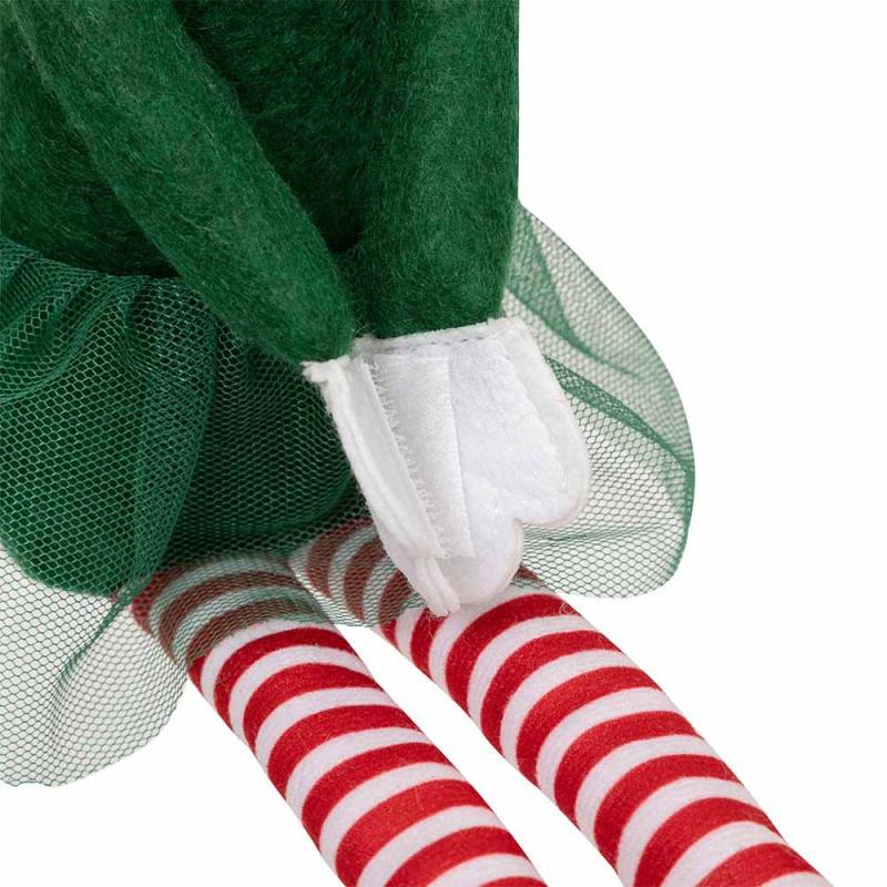 Lutins farceurs fille et garçon - Décoration ludique de Noël 40 cm