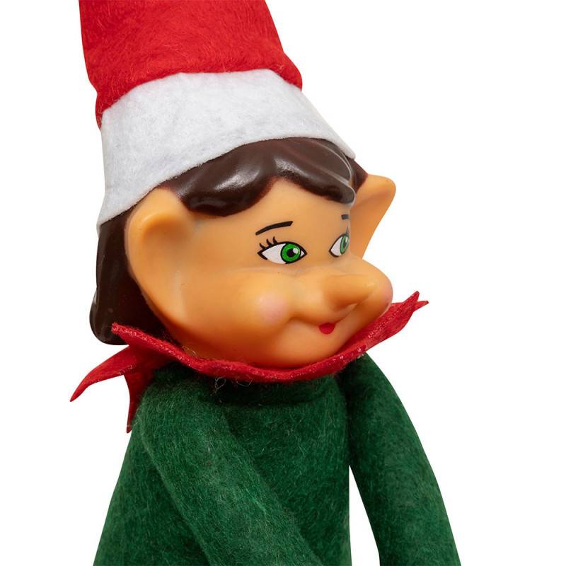 Lutins farceurs fille et garçon - Décoration ludique de Noël 40 cm