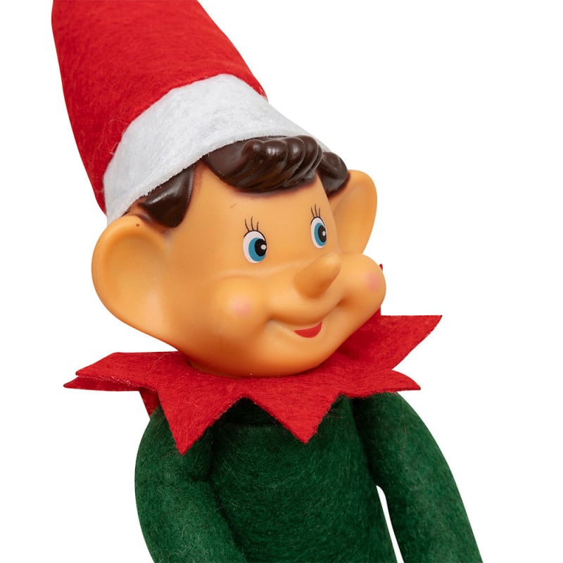 Lutins farceurs fille et garçon - Décoration ludique de Noël 40 cm