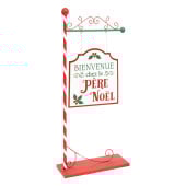 Pancarte métal Père Noël H105,5 cm