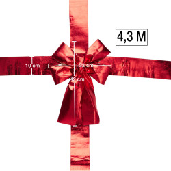 Noeud rouge de Noël pour porte intérieur ou extérieur