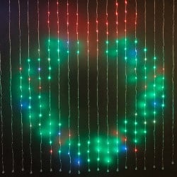 Rideau lumineux animé 200 x 200 cm avec télécommande et application mobile