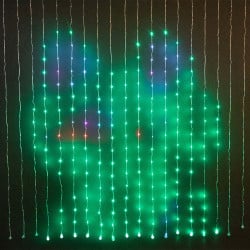 Rideau lumineux animé 200 x 200 cm avec télécommande et application mobile