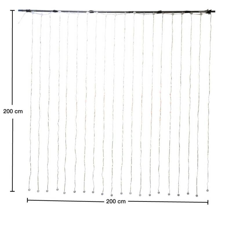 Rideau lumineux animé 200 x 200 cm avec télécommande et application mobile