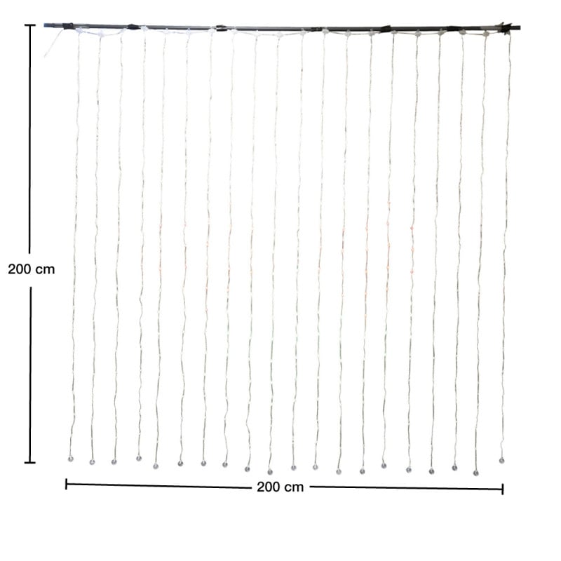 Rideau lumineux animé 200 x 200 cm avec télécommande et application mobile Rideau lumineux animé 200 x 200 cm avec télécommande et application mobile