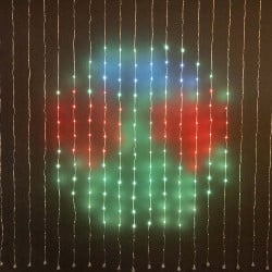 Rideau lumineux animé 200 x 200 cm avec télécommande et application mobile