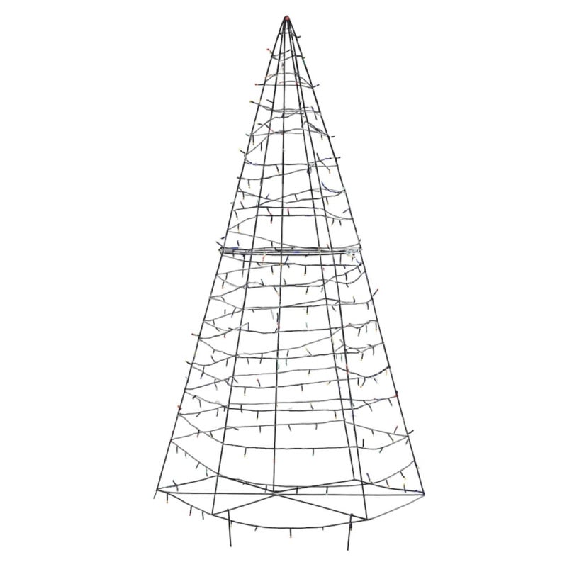 Sapin de Noël extérieur LED solaire multicolore
