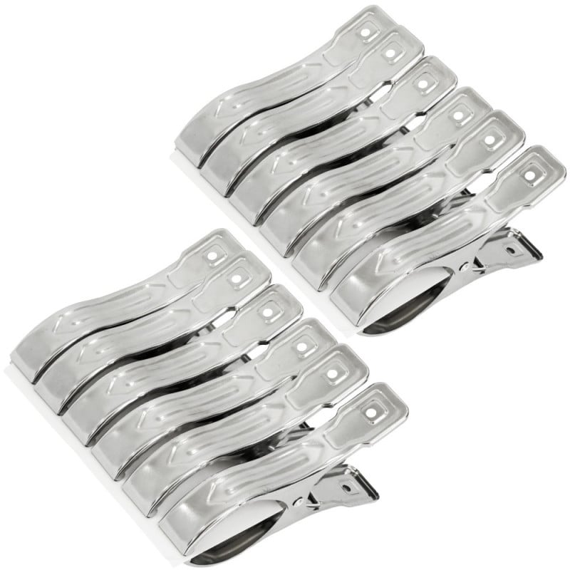 Pinces à linge inox grand format - Lot de 12