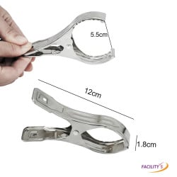 Pinces à linge inox grand format - Lot de 12