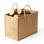 Sac à bûches en toile de jute