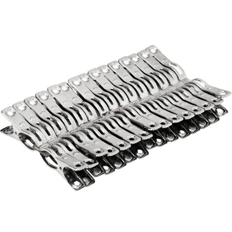 Lot 30 pinces à linge inox compactes et résistantes