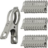 Lot 30 pinces à linge inox compactes et résistantes