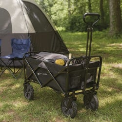 Chariot de transport pliable à roulettes 90L 80kg