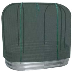 Carré potager en acier galvanisé surélevé avec filet de protection 120 x 60 x 11