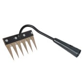 Râteau de désherbage 6 dents en acier noir