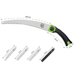 Scie à main multifonction avec 5 lames interchangeables