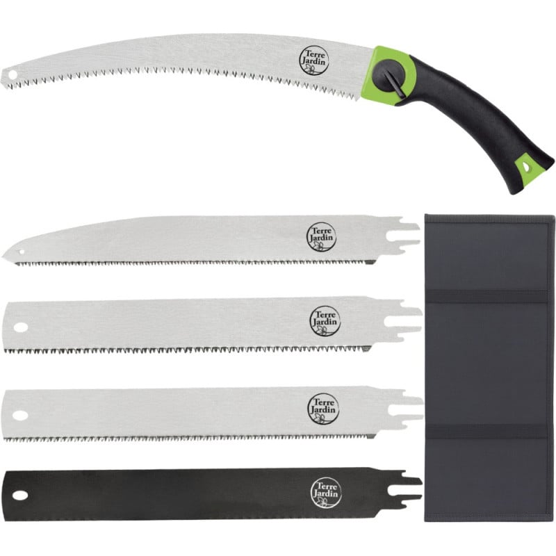 Scie à main multifonction avec 5 lames interchangeables