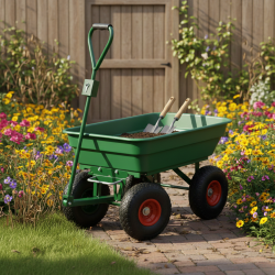 Roue increvable 260 mm  3.00 4  avec axe central et alésage 20 mm pour diable