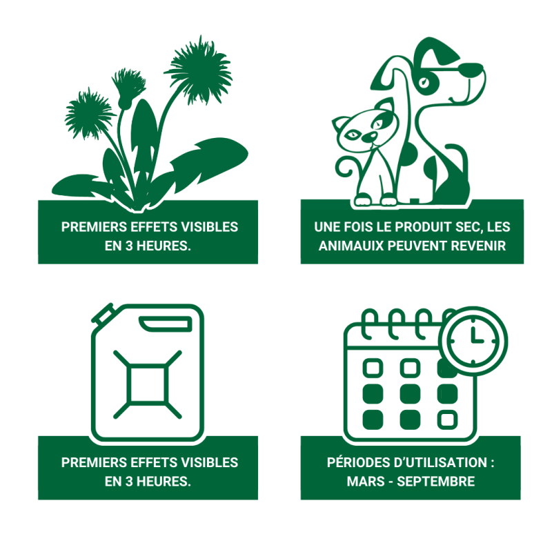 Désherbant naturel en bidon de 3 litres | Achat à prix pas cher