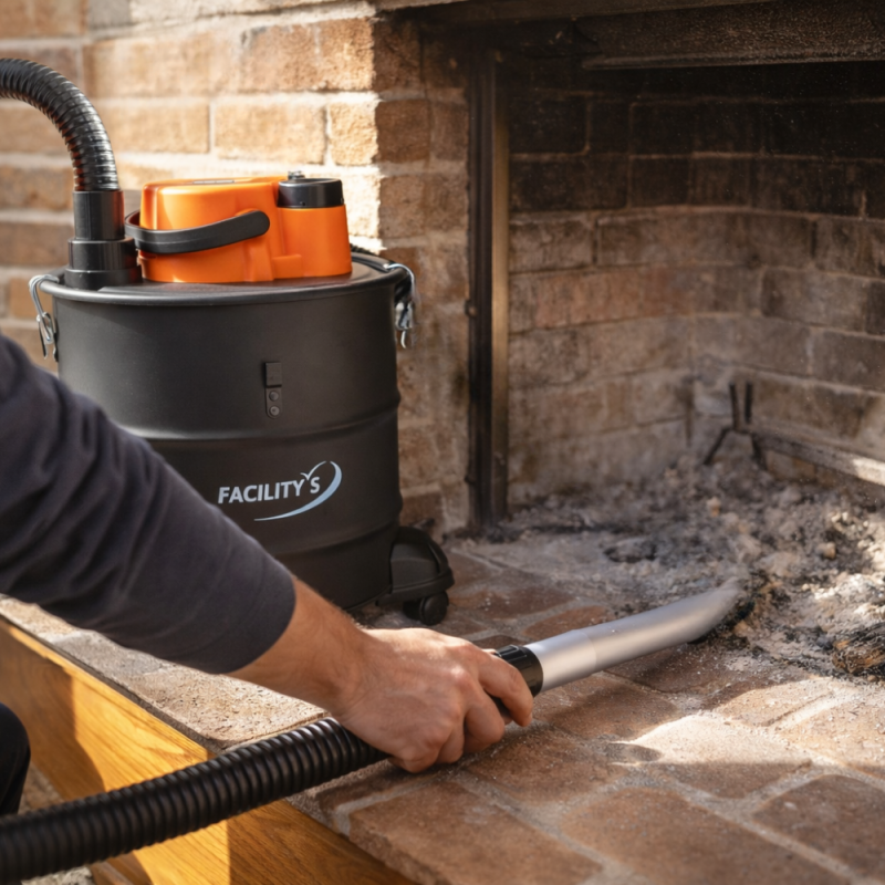 Aspirateur à cendres chaudes Facilitys – 1200 W – Cuve métal 18 L