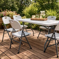 Chaise de jardin pliante en plastique : Shopix.fr