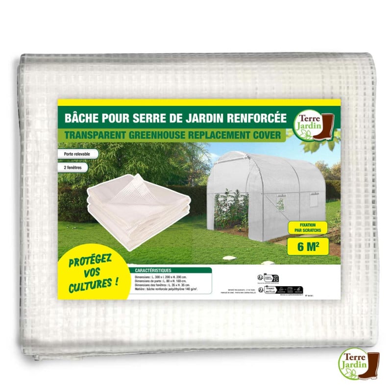 Bâche pour serre tunnel blanche