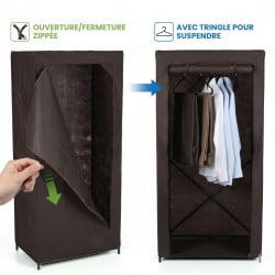 Armoire de rangement dressing 1 porte | Achat pas cher