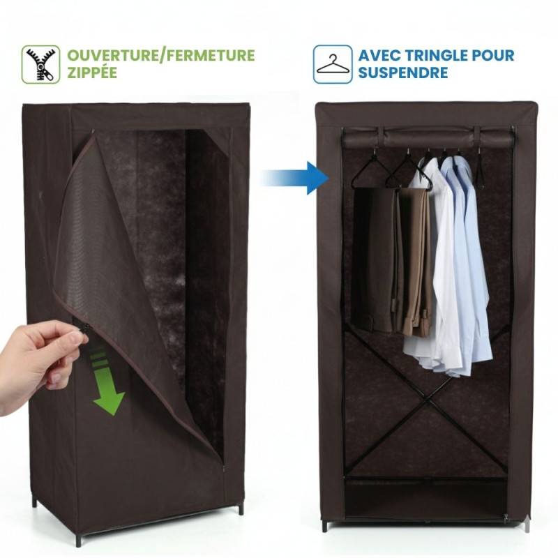 Armoire de rangement dressing 1 porte | Achat pas cher