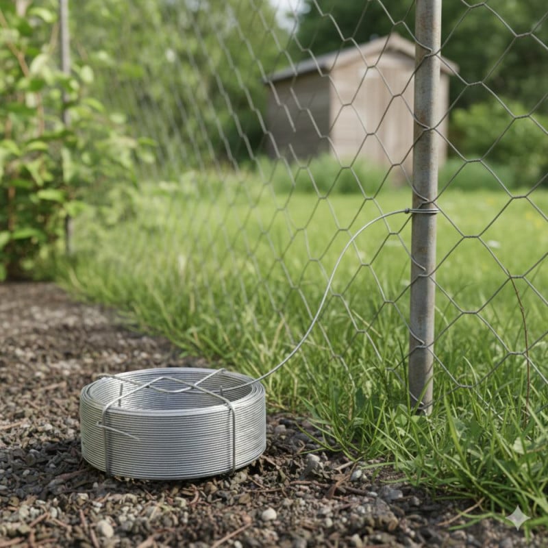 Bobine de fil de fer multifonction 50 m pour jardin et bricolage