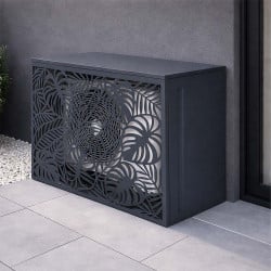 Cache climatiseur extérieur en acier galvanisé décoratif 105x90 cm