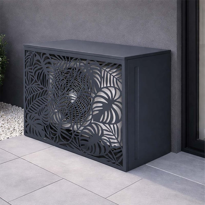 Cache climatiseur extérieur en acier galvanisé décoratif 105x90 cm