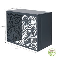 Cache climatiseur extérieur en acier galvanisé décoratif 105x90 cm