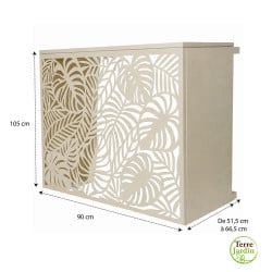 Cache climatiseur extérieur en acier galvanisé décoratif 105x90 cm