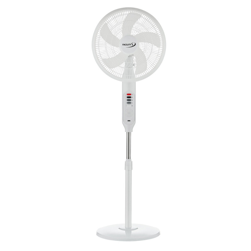 Ventilateur sur pied solaire et électrique 2-en-1 Ø41 cm