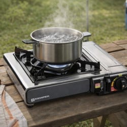 Réchaud à gaz portable camping avec valisette