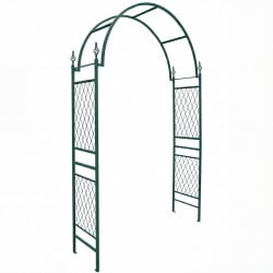 Arche de jardin métal vert 234 cm pour plantes grimpantes