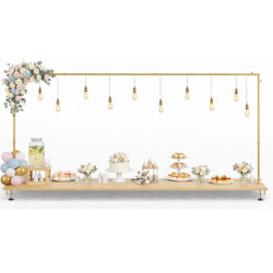 Arche de table extensible métal doré réglable 79 à 280 cm