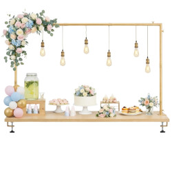 Arche de table extensible métal doré réglable 79 à 280 cm