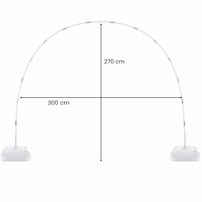 Kit arche à ballons 270 x 300 cm 87 pièces - set complet avec 2 supports de tabl